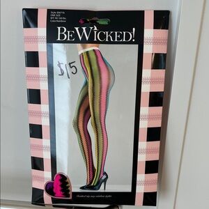 Be Wicked Rainbow Striped Tights